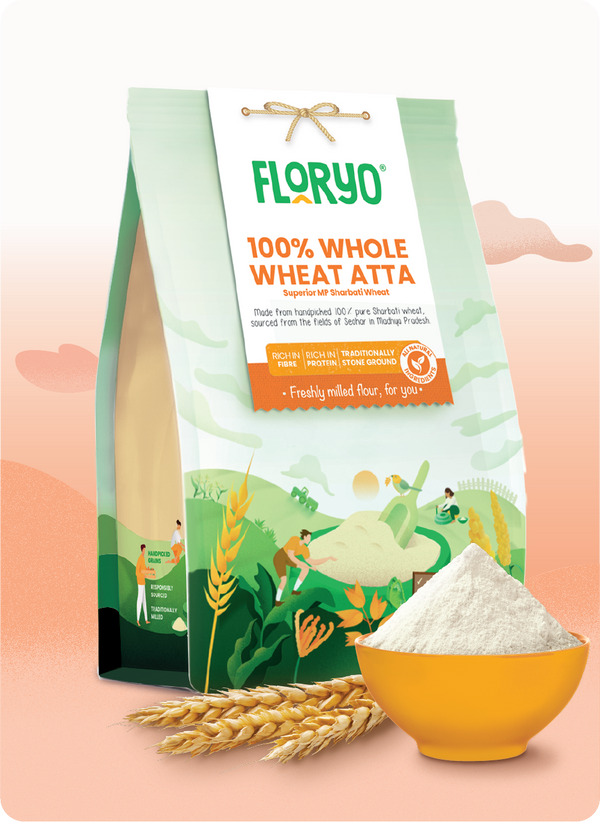 Floryo 100% Whole Wheat Atta (MP Sharbati)